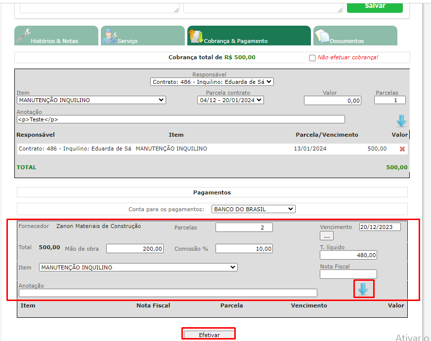 pagamento